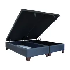 BLOCCARE - Base Cama Baul 2 Plazas Div. L190 cm. Patas 11cm para Aspiradora Robot