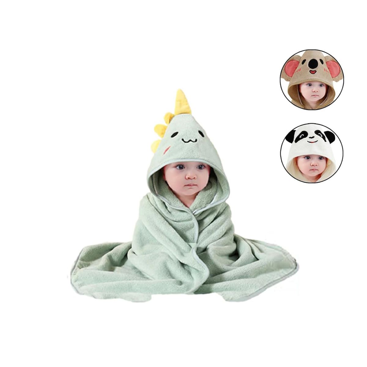 BABYMINE - Toalla Para Bebé Con Capucha Dinosaurio - Babymine
