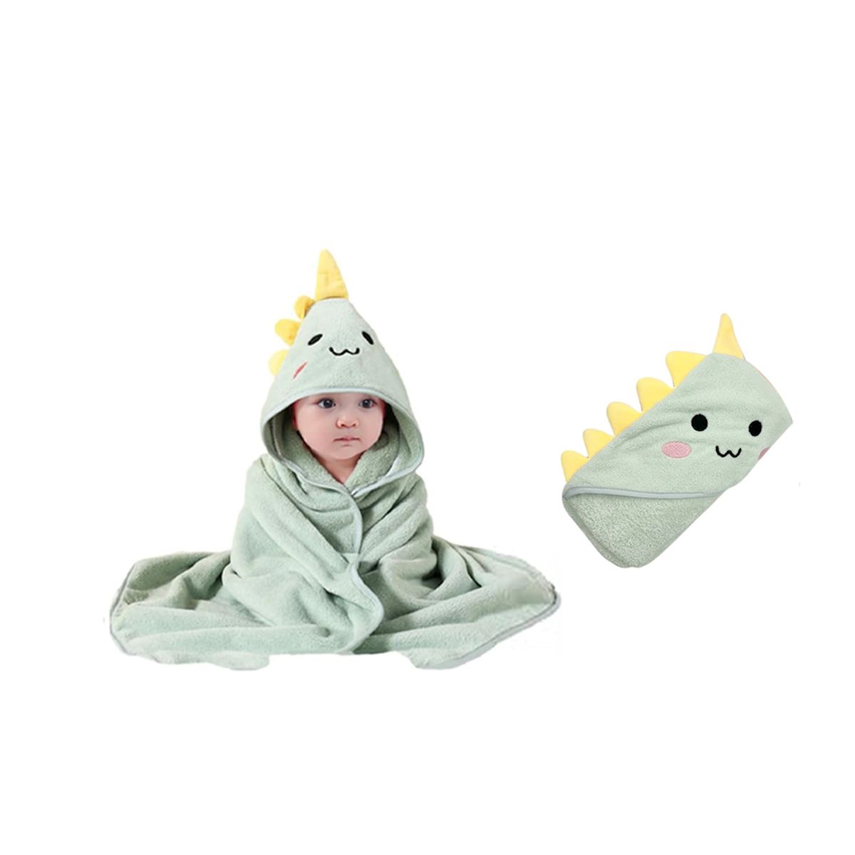 BABYMINE - Toalla Para Bebé Con Capucha Dinosaurio - Babymine