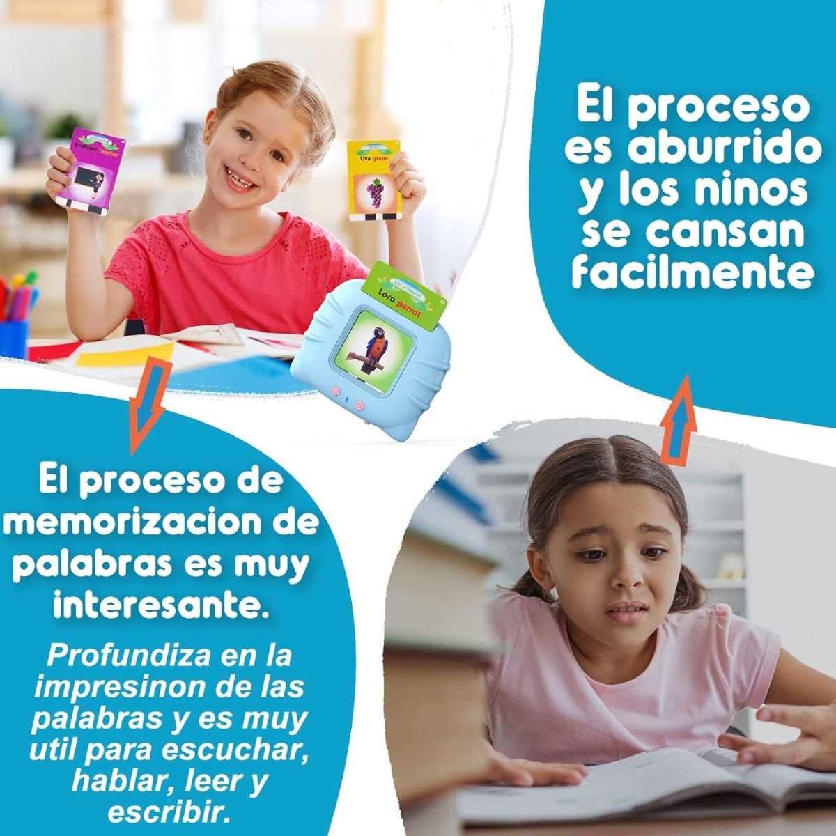 GENERICO - Juguete De Aprendizaje Ingles Español Sonido Recargable Rosa