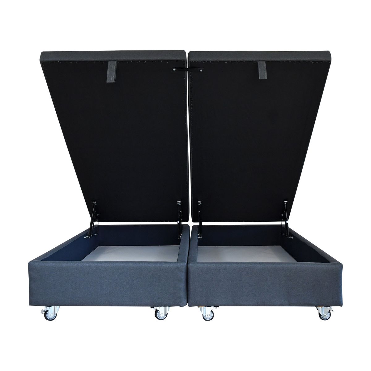 BLOCCARE - Base De Cama Baul 2 Plazas L190cm.Rueda Deluxe para colchon V.elastico