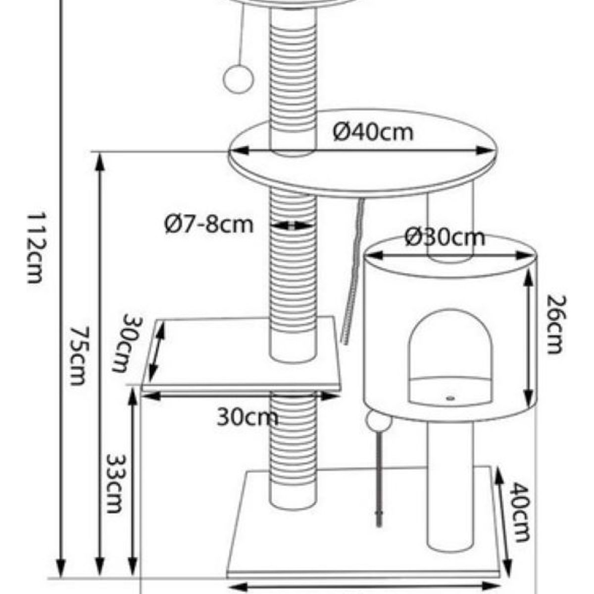 GENERICO - Rascador Gatos Muebles Torre De Gatos