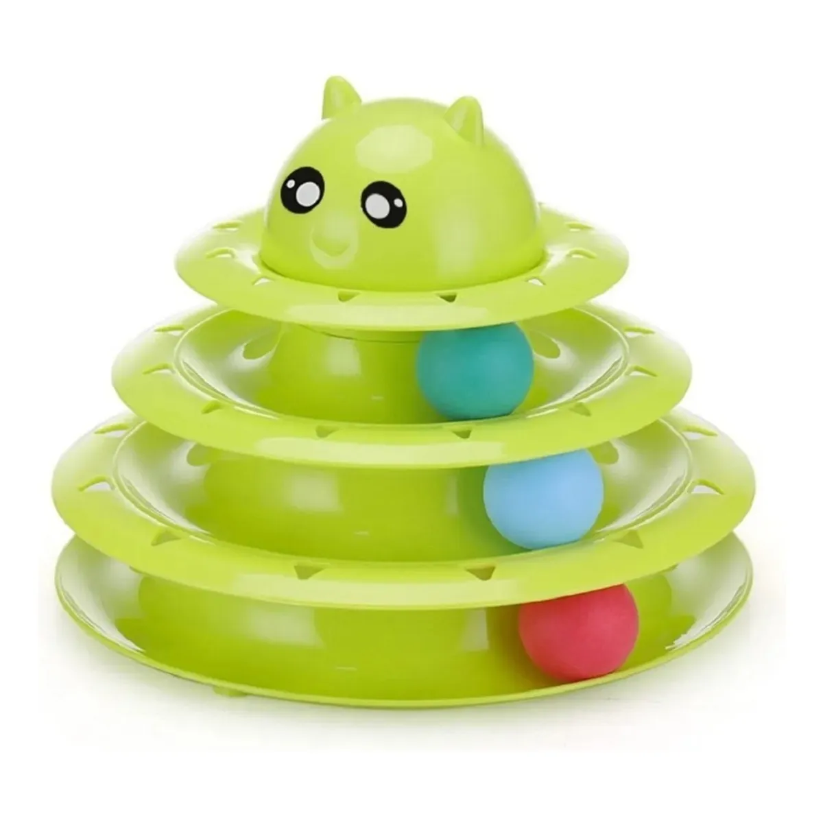 GENERICO - Juguete Interactivo Para Gatos Torre 3 Niveles Pelotas