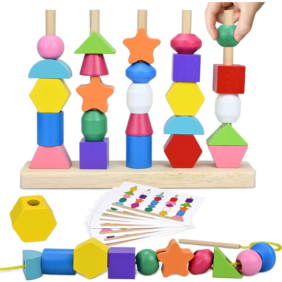 GENERICO - Encaje De Figuras Con Patrones Montessori Madera