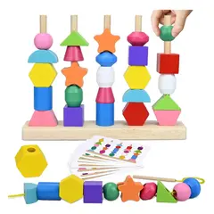 GENERICO - Encaje De Figuras Con Patrones Montessori Madera
