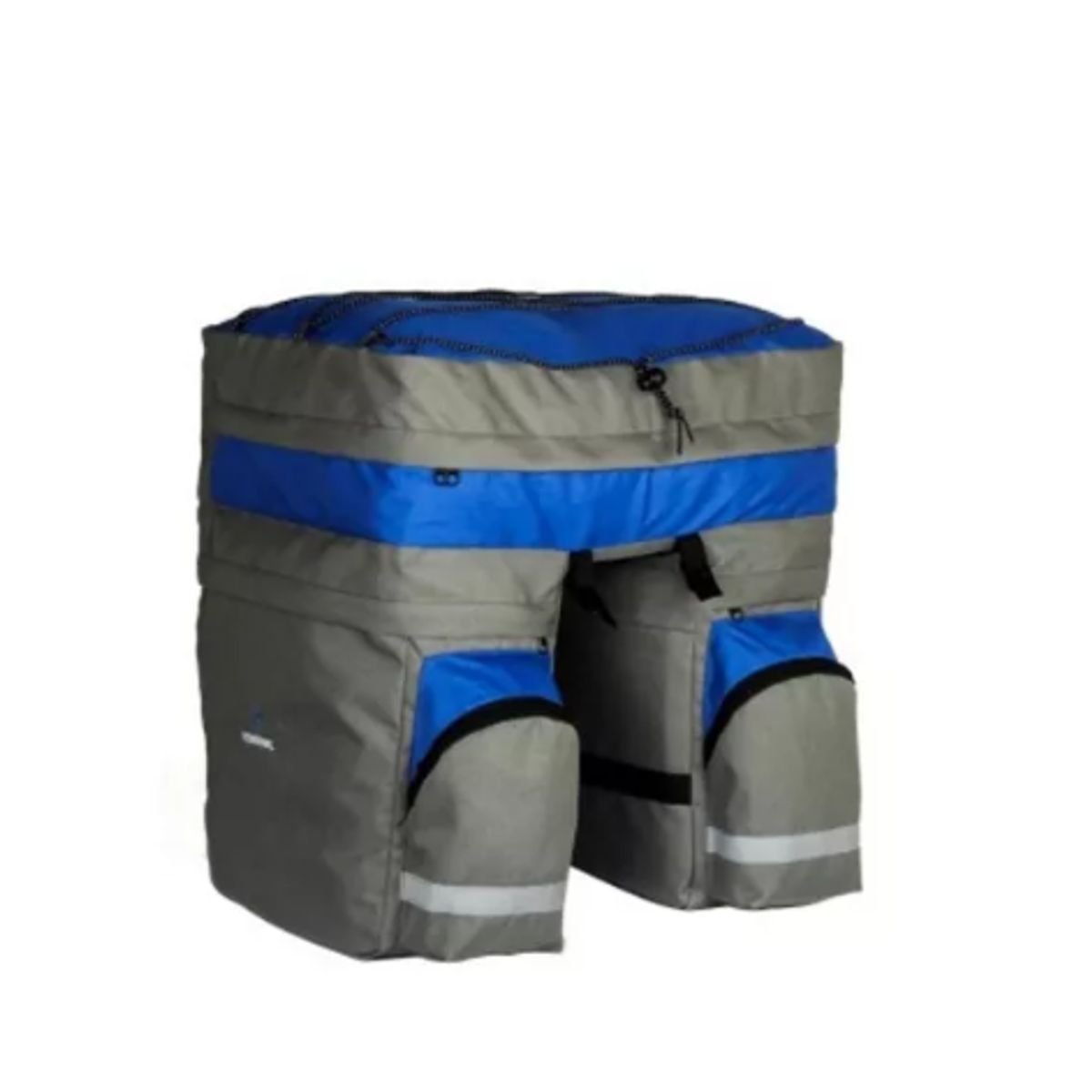 GENERICO - Alforja Bicicleta 48 Litros Azul y gris 3 Bolsos