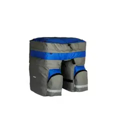 GENERICO - Alforja Bicicleta 48 Litros Azul y gris 3 Bolsos