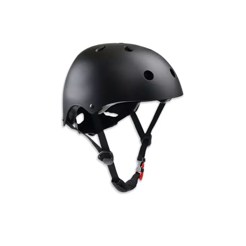 GENERICO - Casco Bicicleta Rollers Skate Negro Brillante