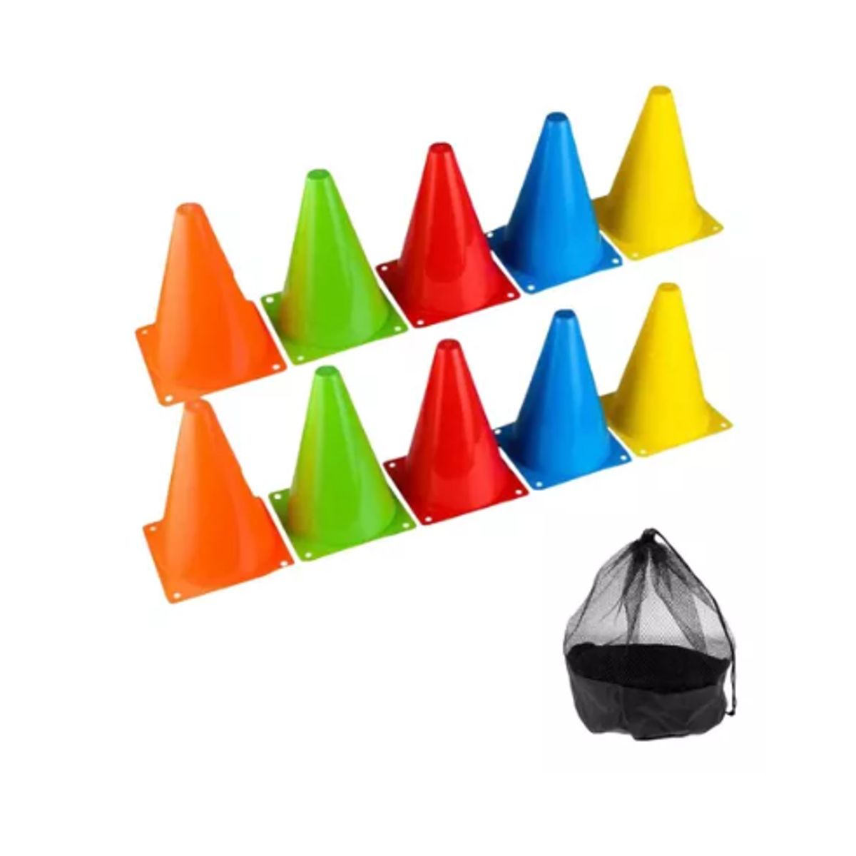 GENERICO - Conos 18 Cms Agilidad Entrena Crossfit Señaliza SET 10 UND