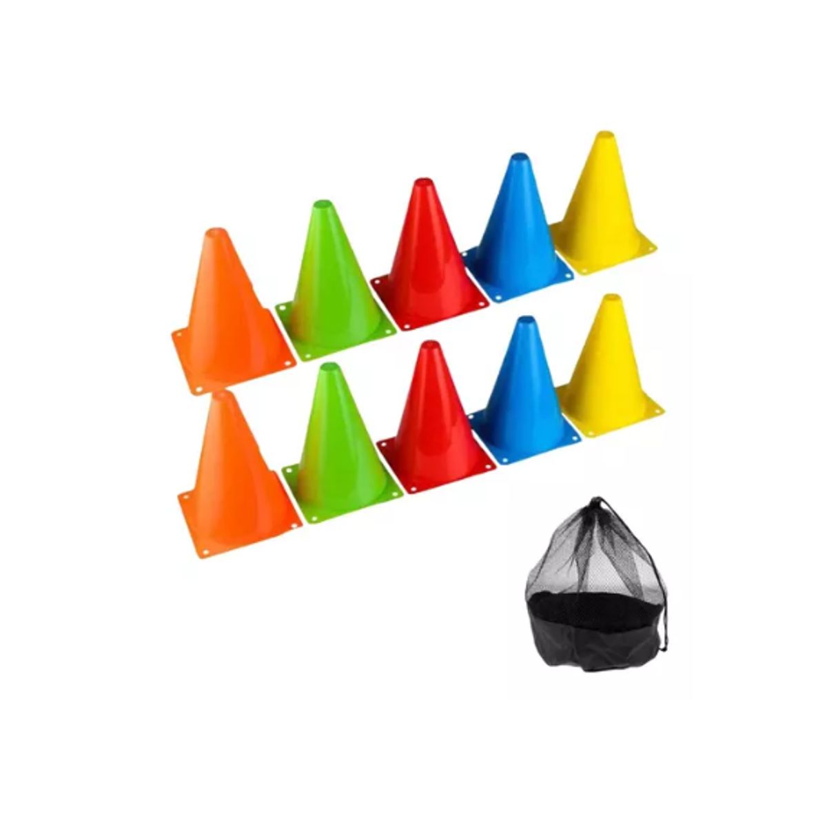 GENERICO - Conos 18 Cms Agilidad Entrena Crossfit Señaliza SET 10 UND