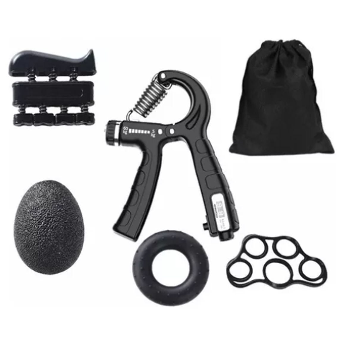 GENERICO - Set Hand Grip Ejercitador Manos Y Antebrazo Fitnics 10-60 Kg