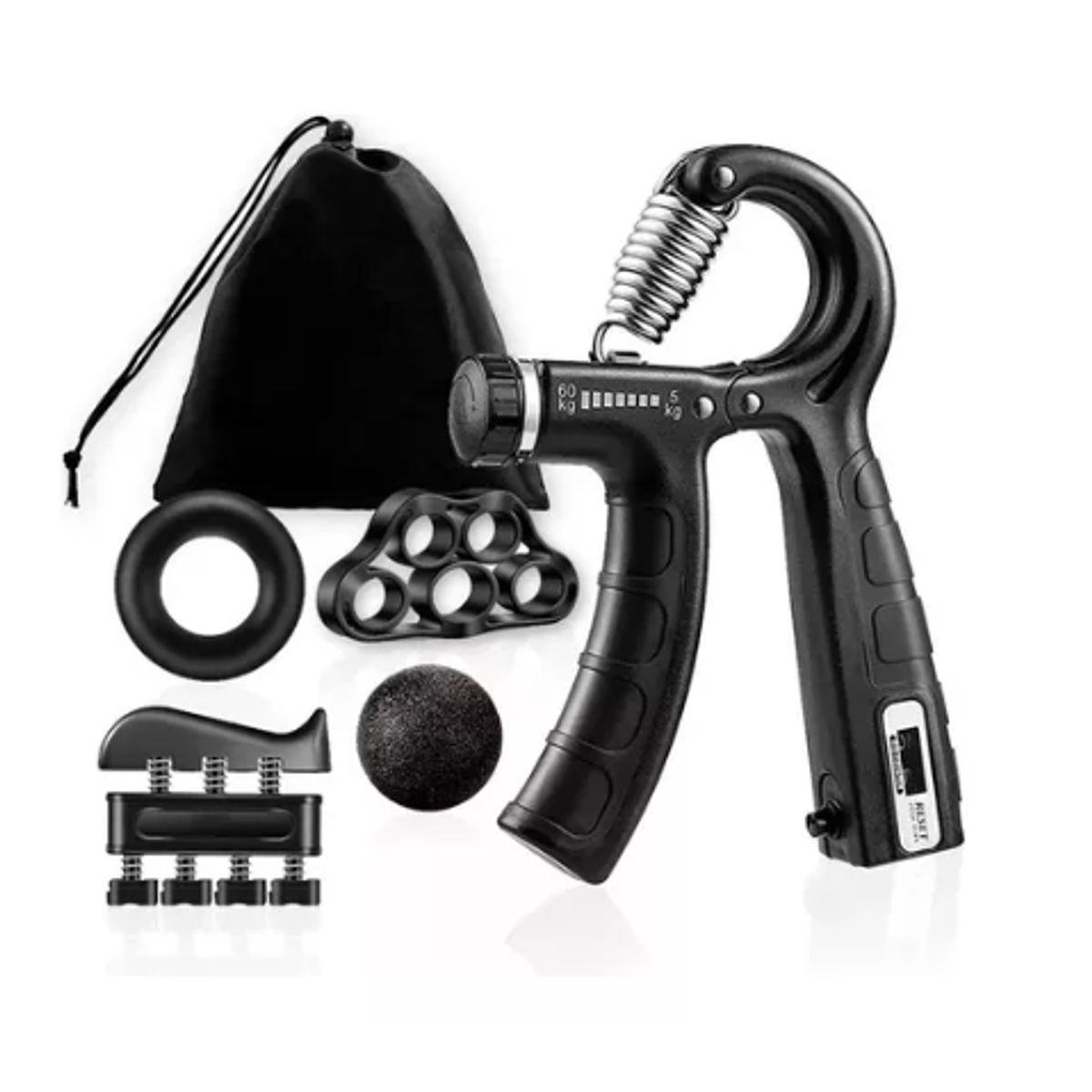 GENERICO - Set Hand Grip Ejercitador Manos Y Antebrazo Fitnics 10-60 Kg