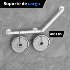 AIZO - Barra Seguridad De Baño Curvada Sin Barreras Inoxidable
