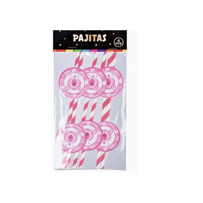 GENERICO - Set 4 Bombillas Carroza Color Rosa