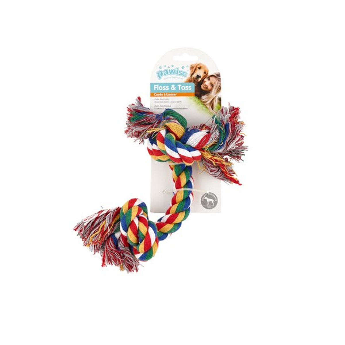 PAWISE - Cuerda Nudos Multicolor 33 Cm Pawise para Perro