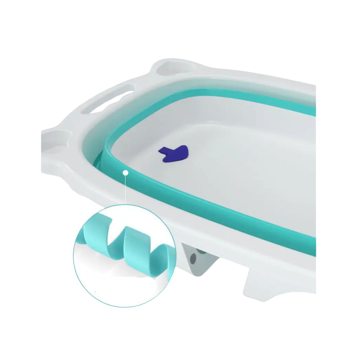 GENERICO - Bañera Tina Plegable Para Bebe + Cojín Rosado