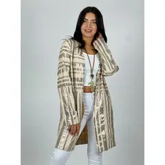 ENIGMATICA BOUTIQUE - Chaqueta Gamuza Líneas Brillantes - Verde