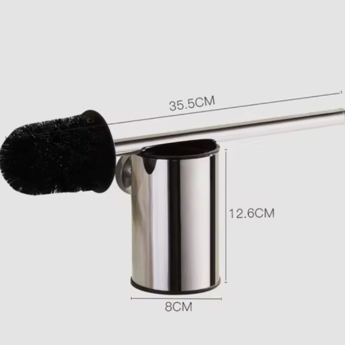 MODERN SPACE - Escobilla Limpia Wc Acero Inoxidable Aérea Plateada