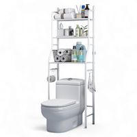 Organizador De Baño Estante 3 Niveles Metálico Armable Blanco