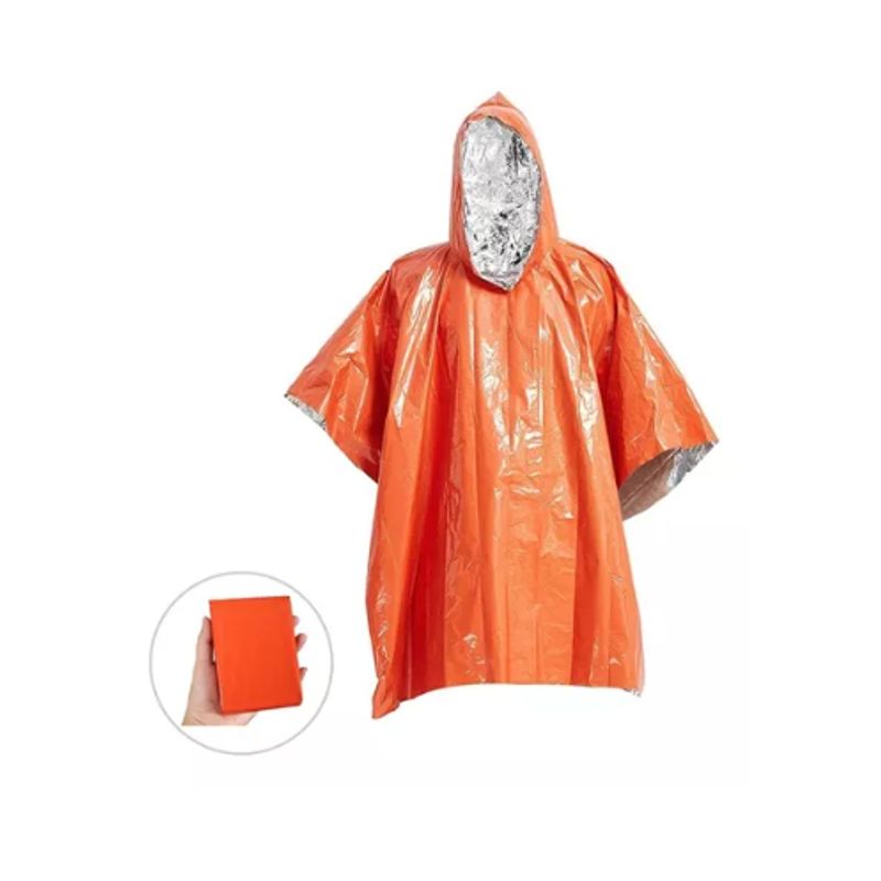 GENERICO - Poncho Cubre Lluvia Emergencia Aislante Pvc