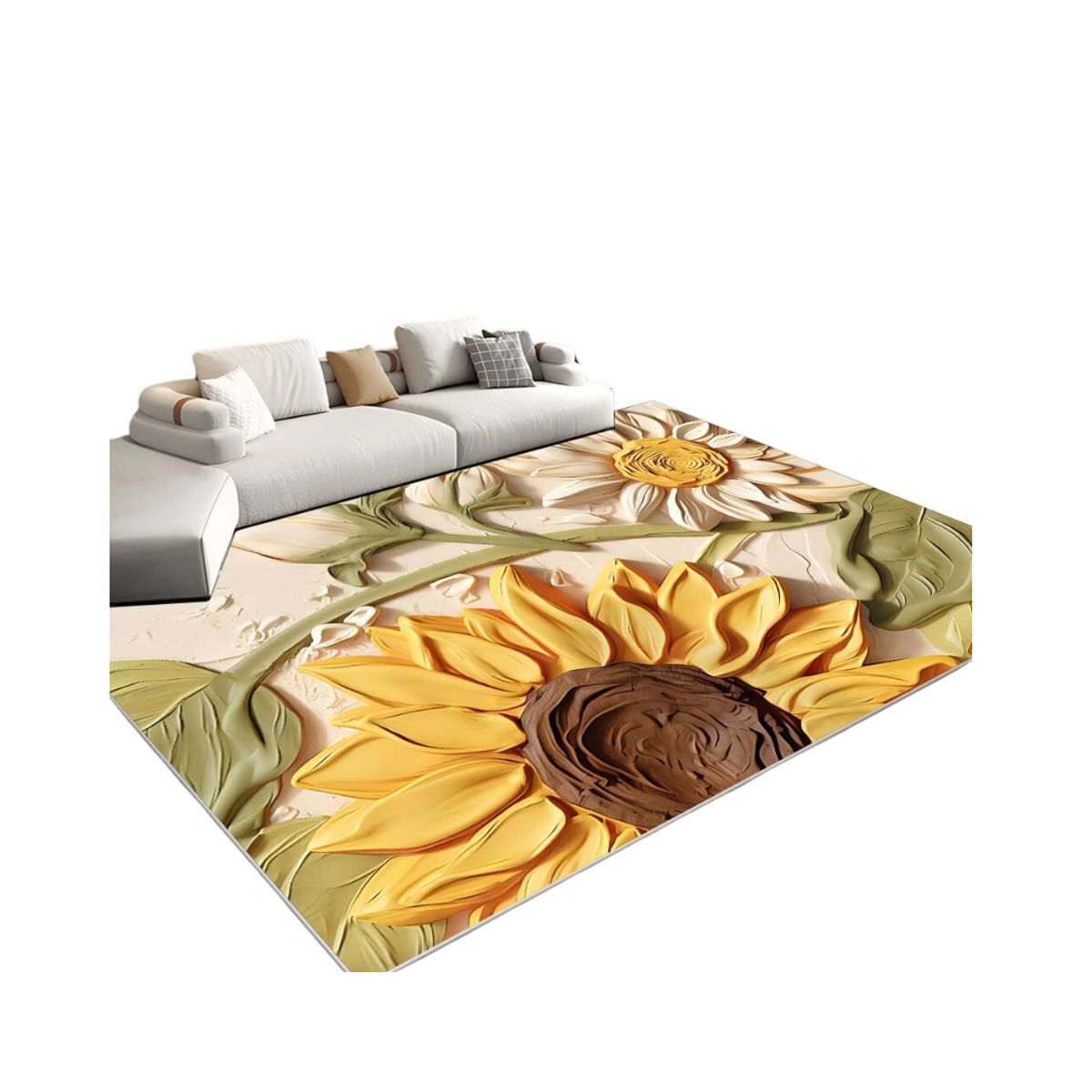 GENERICO - Alfombra Moderna Diseño Geométrico 3D Antideslizante 240x200cm