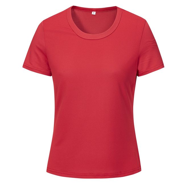 ANDESLAND OUTDOOR APPAREL - Polera Dry Fit Microperforado Manga Corta Sechurano Rojo Mujer