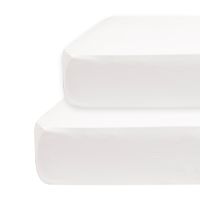 Pack 2 Sábana Bajera Lisa Blanco 220 Hilos Cuna