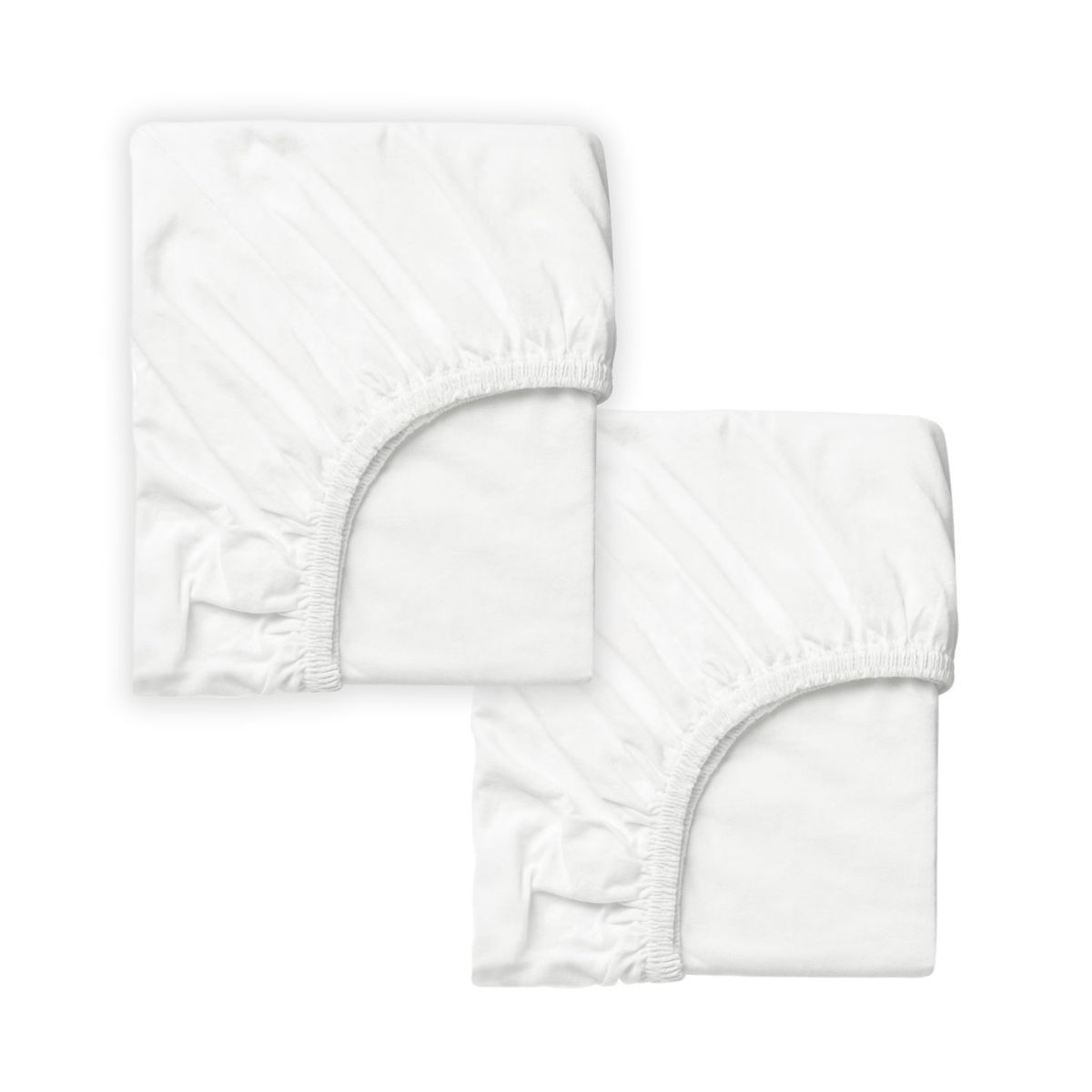 NINA HERRERA - Pack 2 Sábana Bajera Lisa Blanco 220 Hilos Cuna