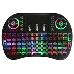 GENERICO - Teclado mouse inalámbrico air mouse i8 retro iluminado flymouse