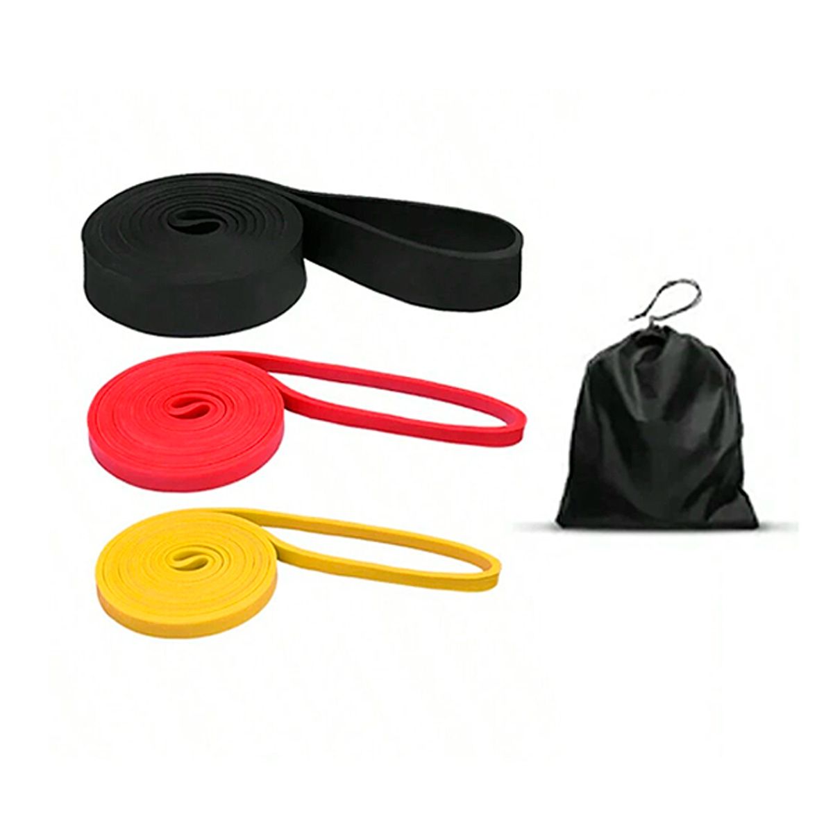 SDFIT - Set De Super Bandas Amarilla Roja Negra + Bolso