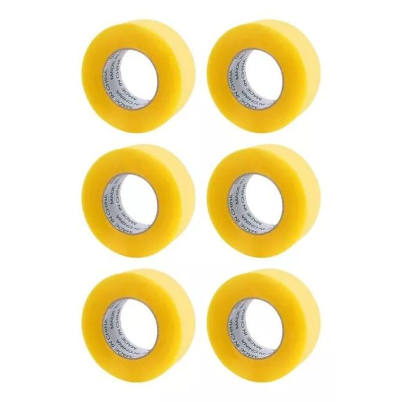 UTILISIMO - Pack 6 Cintas Embalaje Transparente Huincha 4.5 cm x 350 Mts