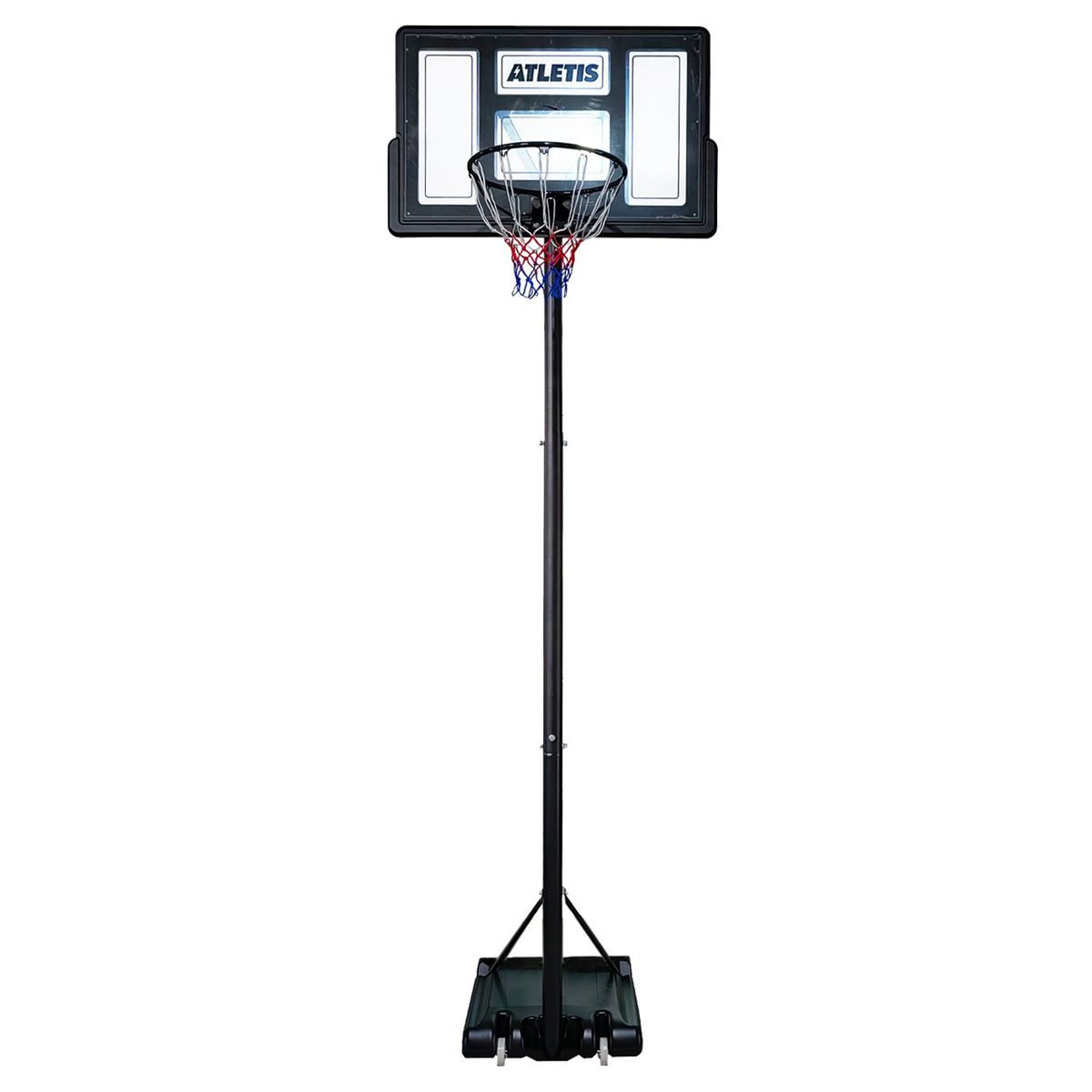 ATLETIS - Aro de Básquetball Atletis Ajustable 1.35 m a 3.05 m Negro
