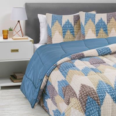 Imagen 2 del producto PLUMON CORAL ESTAMPADO KING AZUL