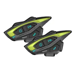 GENERICO - Pack 2 Intercomunicadores casco de moto Moto Hysnox Shark 02 1000m