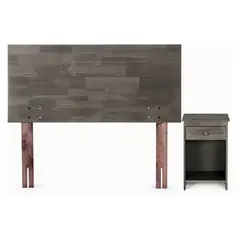 ROSEN - Set Muebles Tabor Gráfito 1.5 Plazas