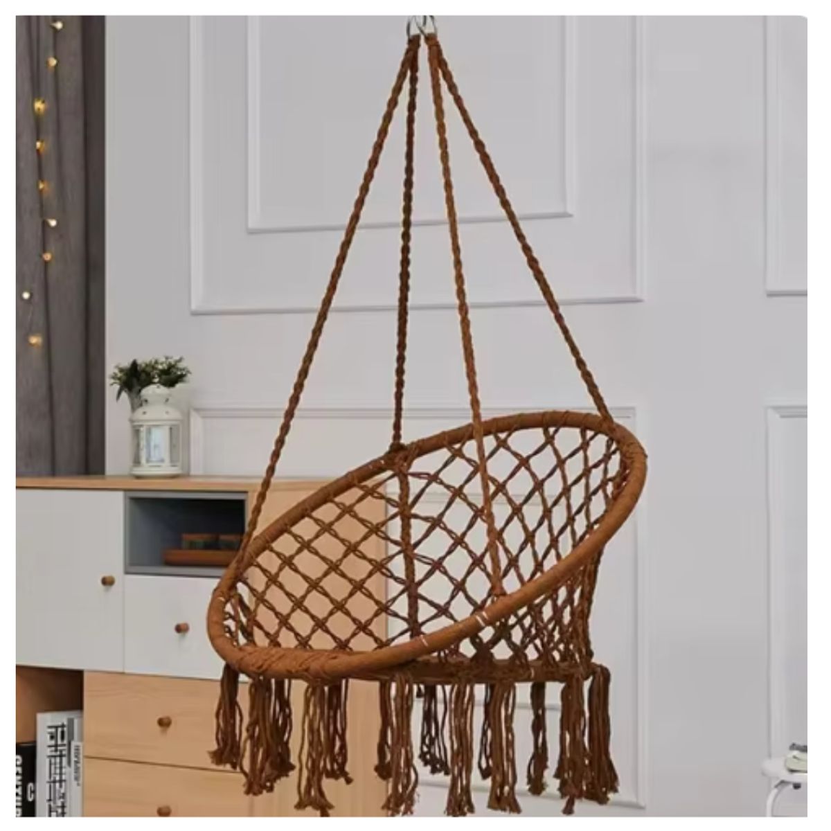 GENERICO - Silla Colgante Hamaca De Macramé Para Terraza o Living