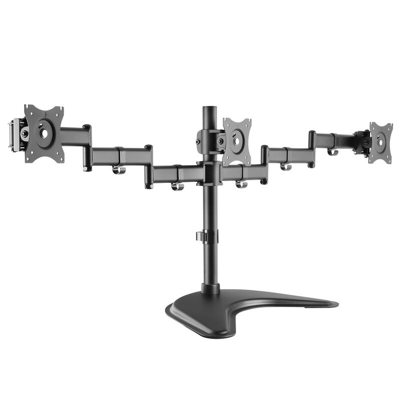 BRASFORMA - Soporte para 3 Monitores - Gamer 13" a 27" 360°  21Kg