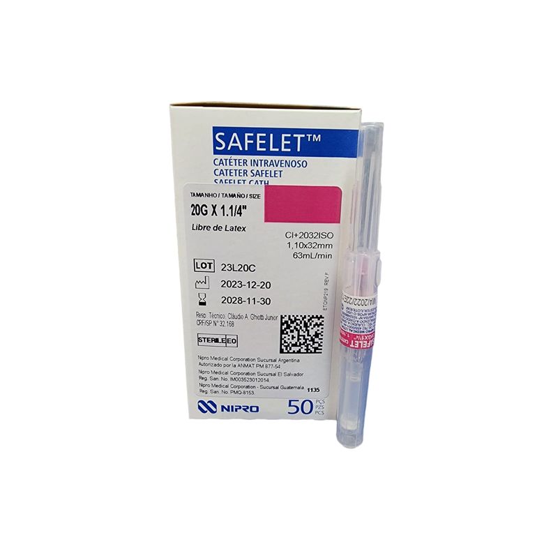 NIPRO - Catéter (bránula) Nipro 20g X 1 1/4 Caja 50 Un