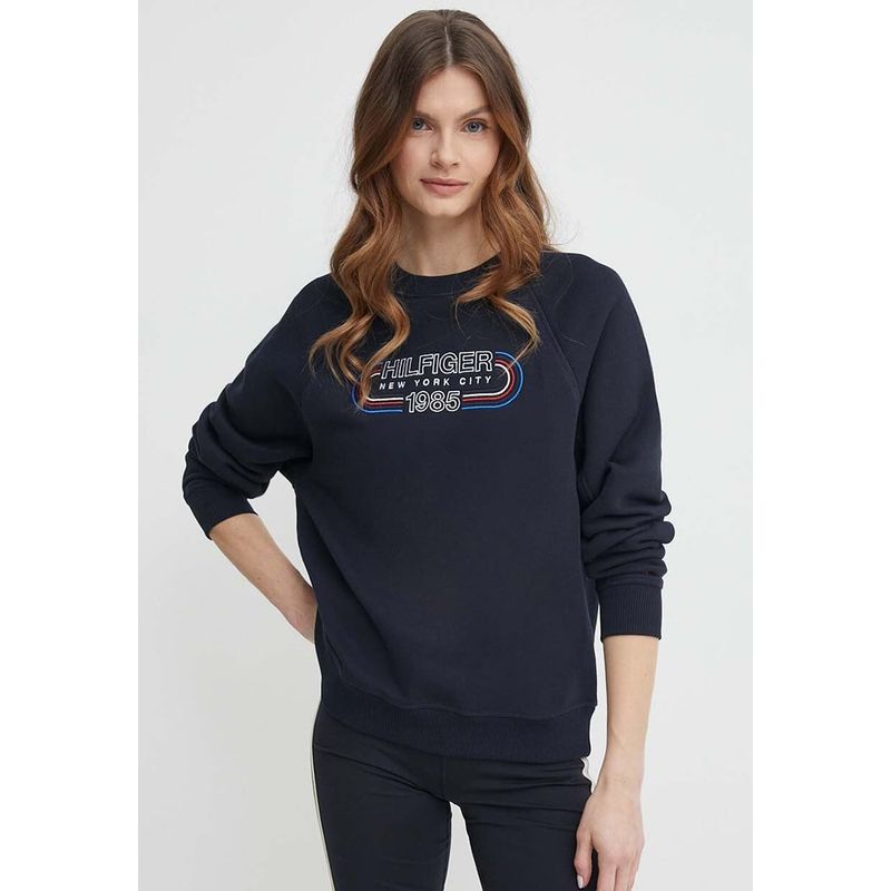 TOMMY HILFIGER - Polerón Con Logo Sport Azul Tommy Hilfiger