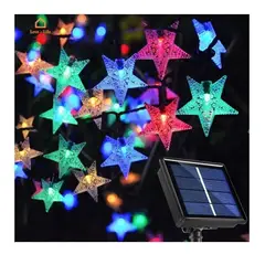GENERICO - Luces Solares Estrella Decoración Navideña Multicolor