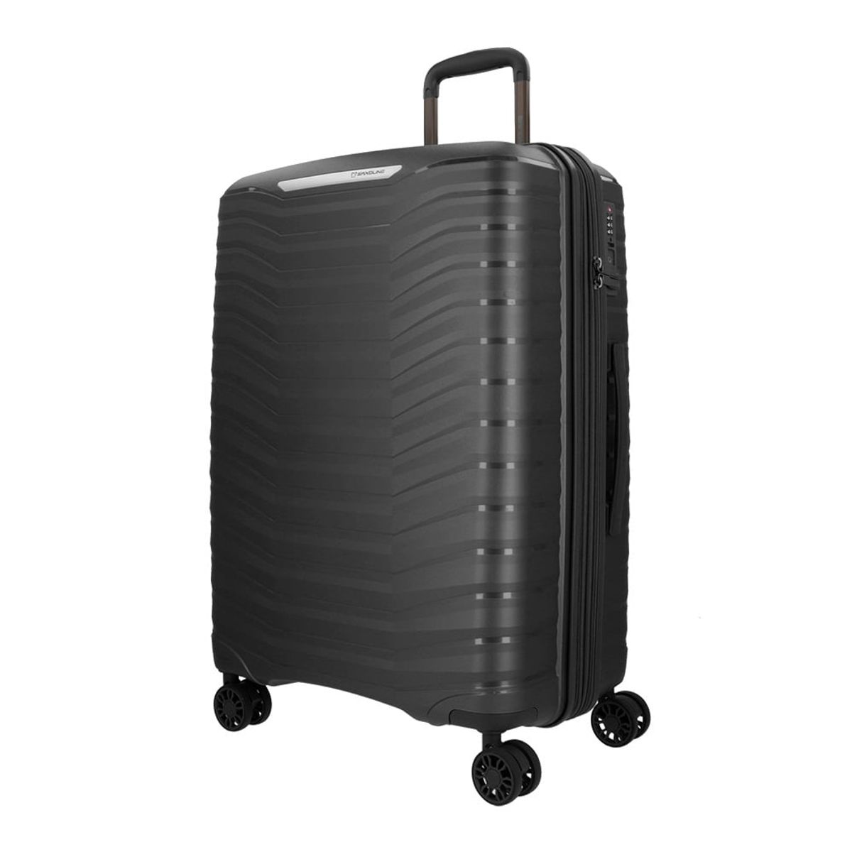 SAXOLINE - Maleta de Viaje Saxoline Titanium Grande Negra Rígida Expandible