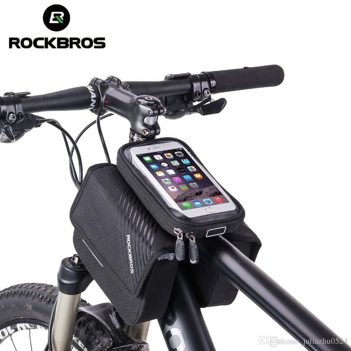 ROCKBROS - Bolso Para Bicicleta Con Soporte Teléfono Rockbros 030-060BK