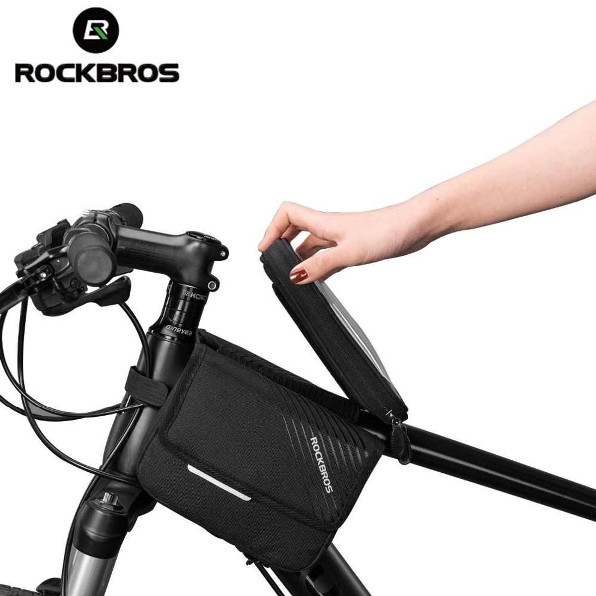 ROCKBROS - Bolso Para Bicicleta Con Soporte Teléfono Rockbros 030-060BK