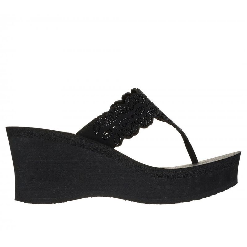 SKECHERS - Sandalia Mujer Padma Flower Glitz Negro Skechers
