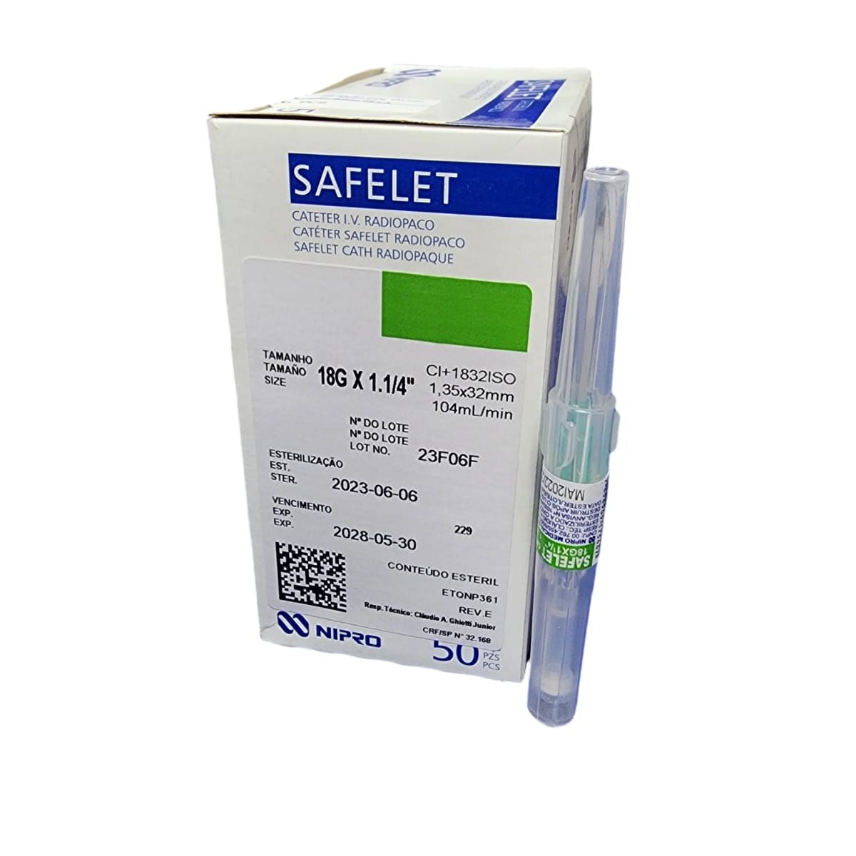 NIPRO - Catéter intravenoso (bránula) Nipro 18g X 1 1/4 Caja 50 Un