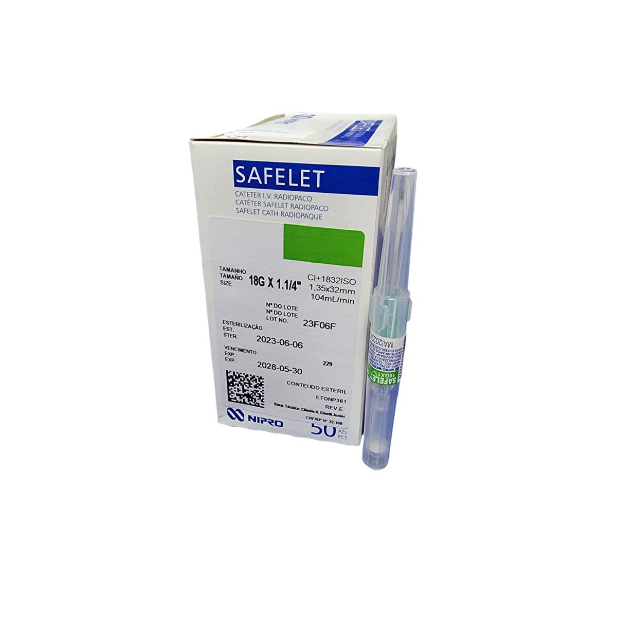 NIPRO - Catéter intravenoso (bránula) Nipro 18g X 1 1/4 Caja 50 Un