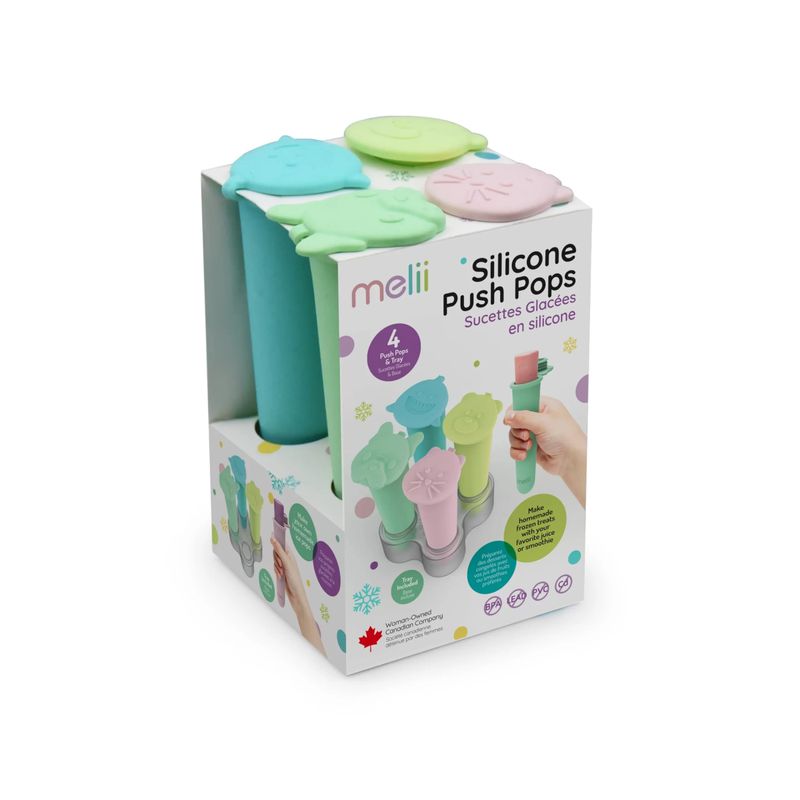 GENERICO - Pack 4 Moldes de Helado Push Pops Melii