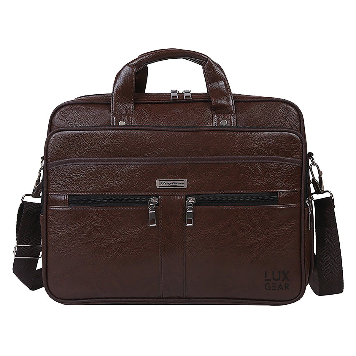 LUXGEAR - Maletín Cuero Luxgear Oficina Notebook Tablet 15.6 Pulgadas