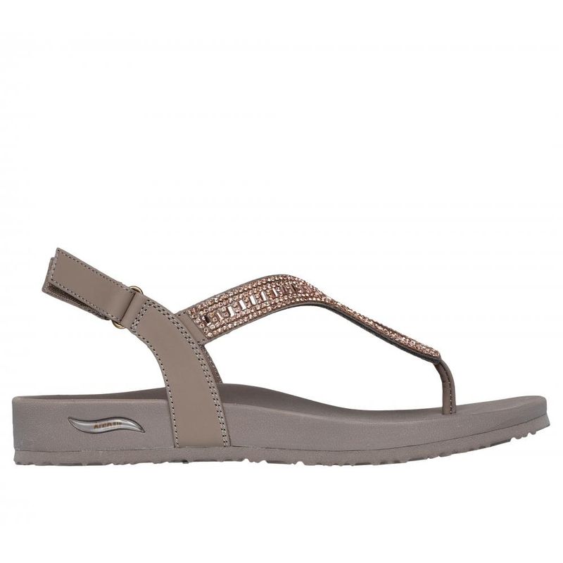 SKECHERS - Sandalia Mujer Arch Fit Meditation Krystal Café Skechers