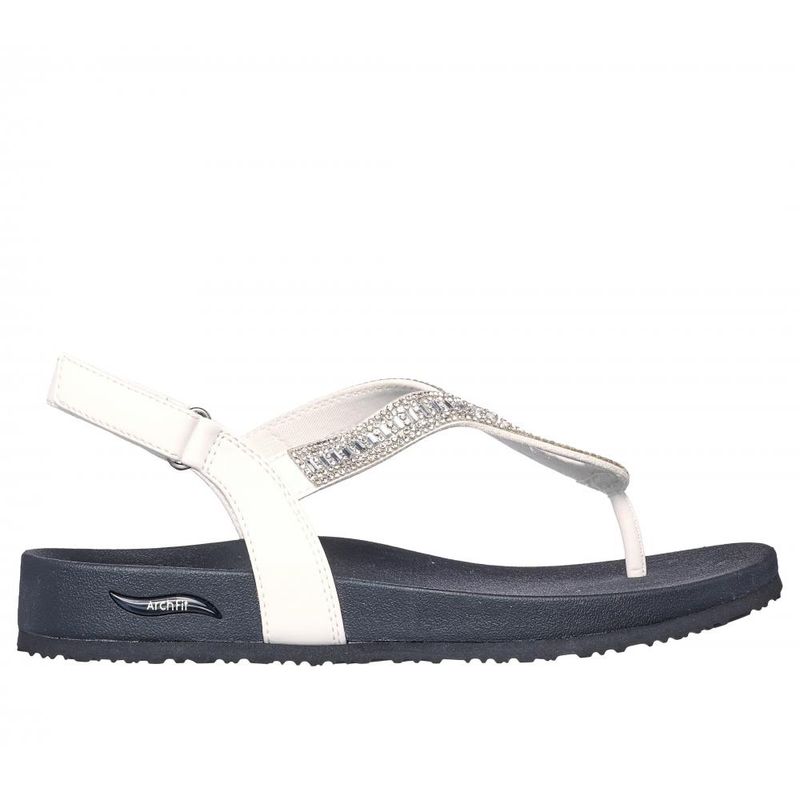 SKECHERS - Sandalia Mujer Arch Fit Meditation Krystal Blanco Skechers
